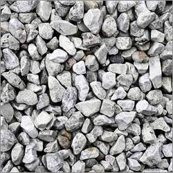 Limestone, pale grey crushed aggregate